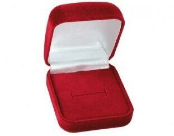 Imagem de Estojo Veludo Anel Vermelho