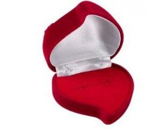 Imagem de Estojo Veludo Coração Com Rosa Anel