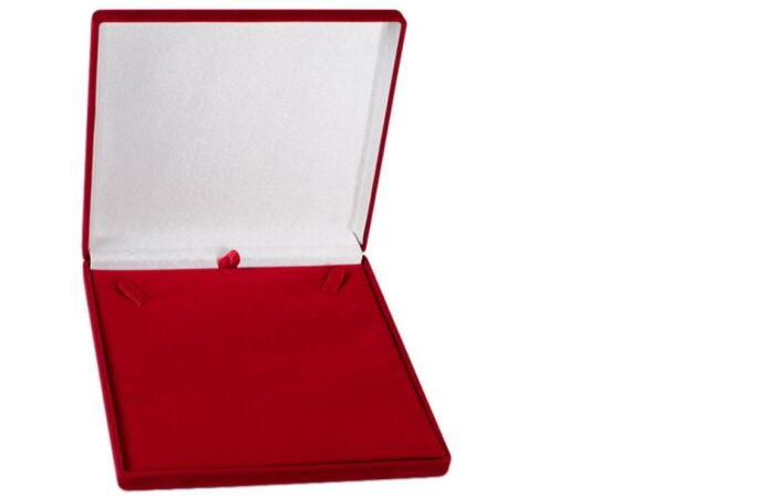 Imagem de Estojo Veludo Colar Grande Vermelho F23