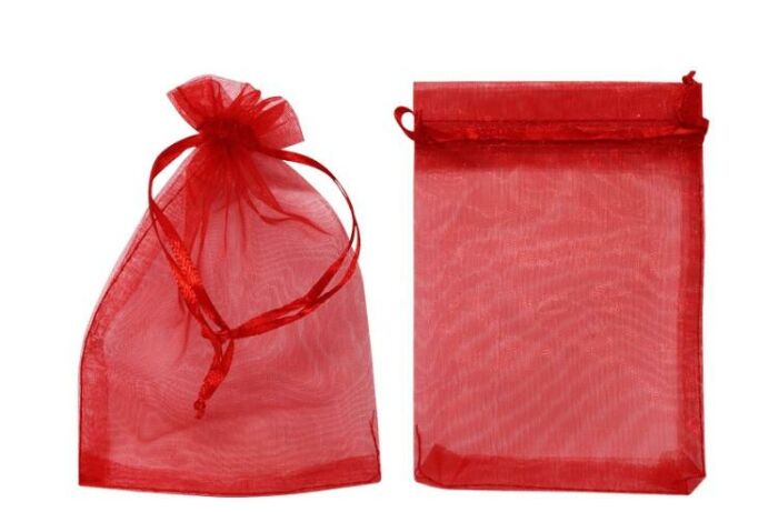 Imagem de Saquinho De Organza 8x10 cm Pacote 10 unidades - Vermelho