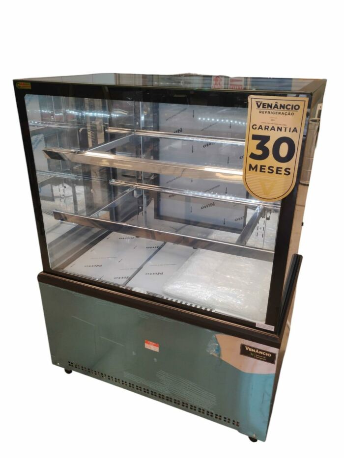 Imagem de BALCÃO VITRINE REFRIGERADA VIDRO DUPLO COM RESISTÊNCIA 1 METRO PRIME VENANCIO