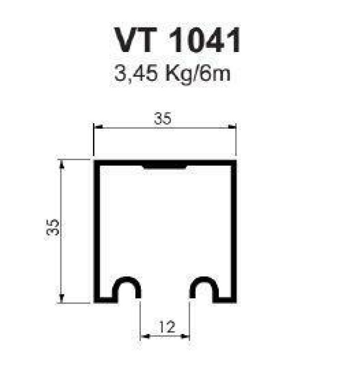 Imagem de VT-1041 TRILHO STANLEY 3,45 KG NA BARRA 6,00 ML