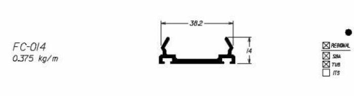 Imagem de FC-014 2,25 KG BARRA 6,00 ML FACHADA CORTINA