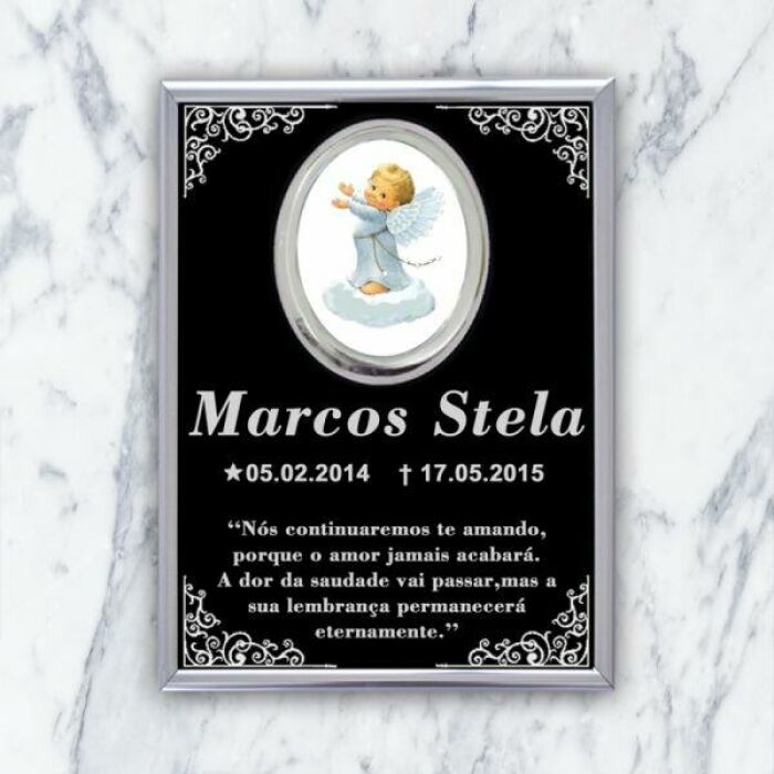 Imagem de Placa ACM 382 Infantil - 19cm x 25cm (Com foto)