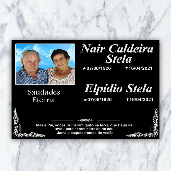 Imagem de Placa ACM 350 - 33cm x 22cm (Com foto Casal)
