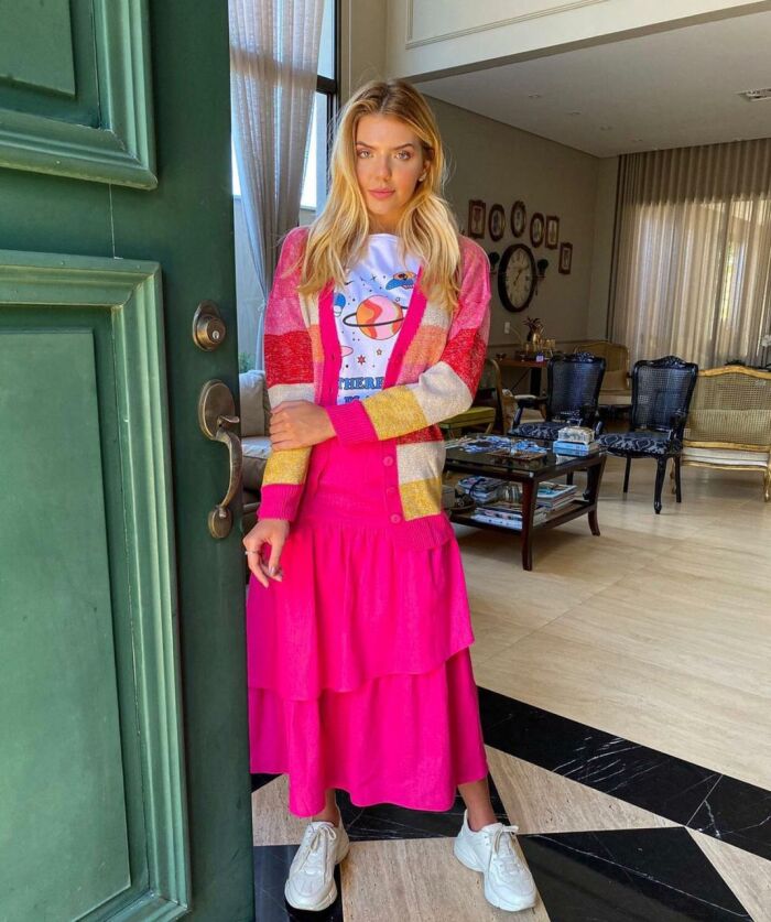 Imagem de Cardigan Listrado Aquarella