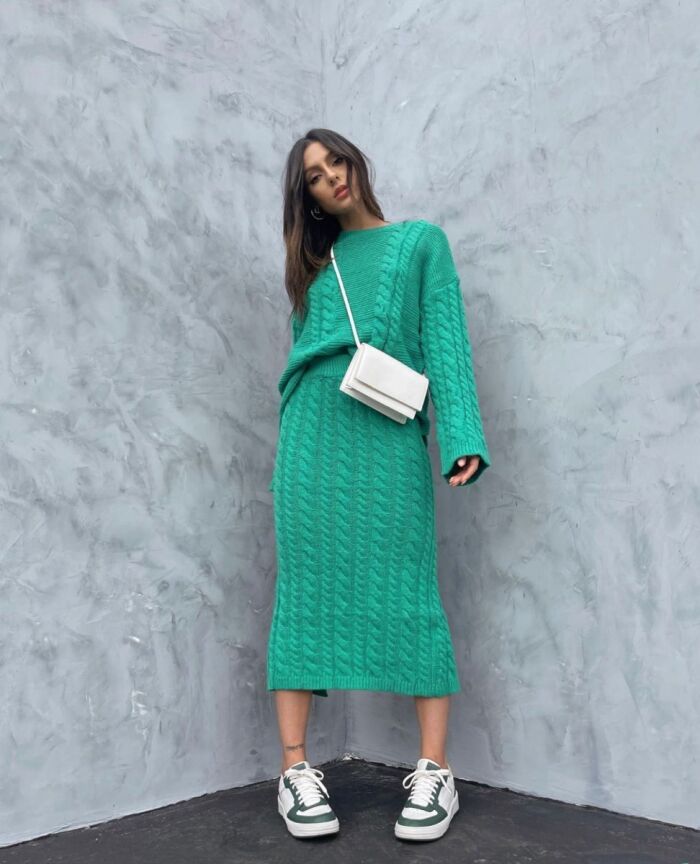 Imagem de Conjunto Tricô Verde Hush By Rosana