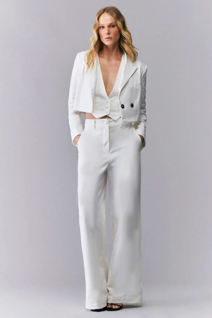 Imagem de Calça Reta Alfaiataria de Sarja Zen