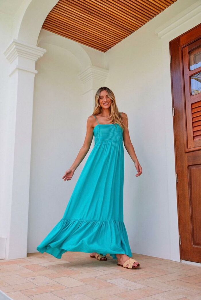 Imagem de Vestido Com Decote Reto Plissado Zen