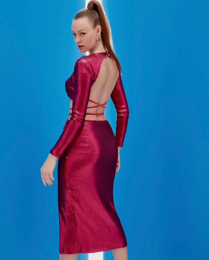 Imagem de Conjunto Paetês Pink Regina Salomão