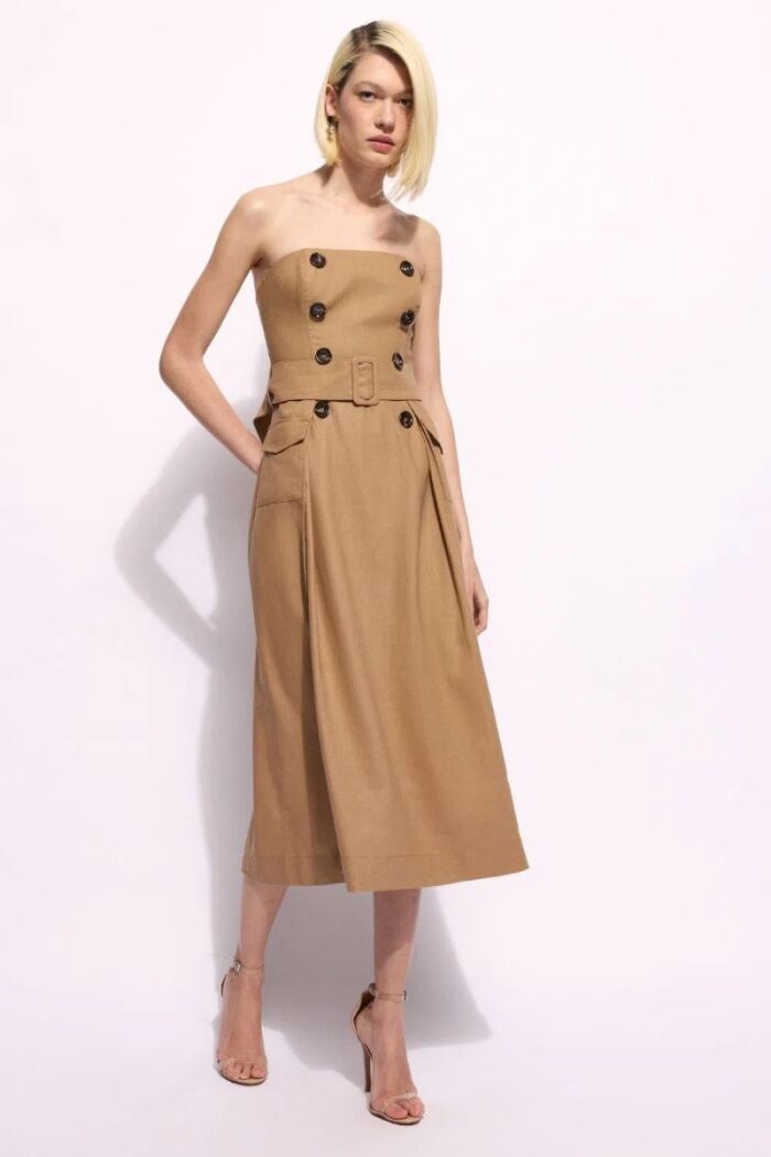 Imagem de Vestido Amália Caqui Latte Le Blog