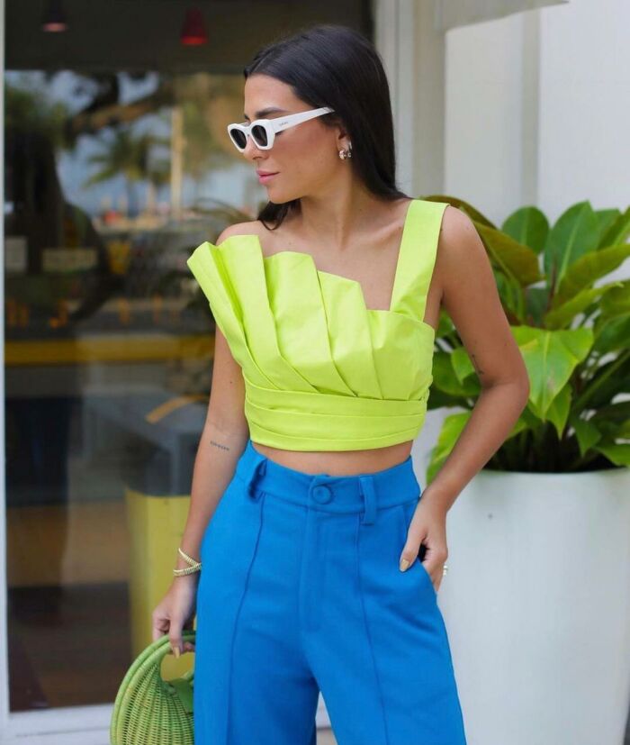 Imagem de Cropped Shell Tricoline Lima Zen