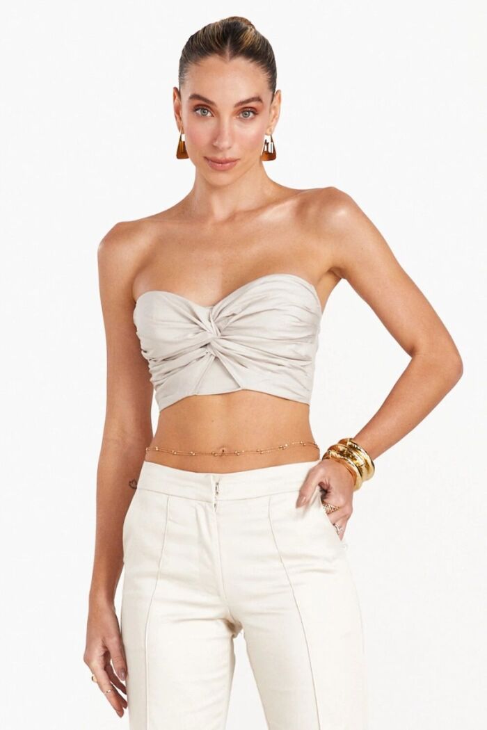 Imagem de Blusa Tomara Que Caia No Busto Areia Zen