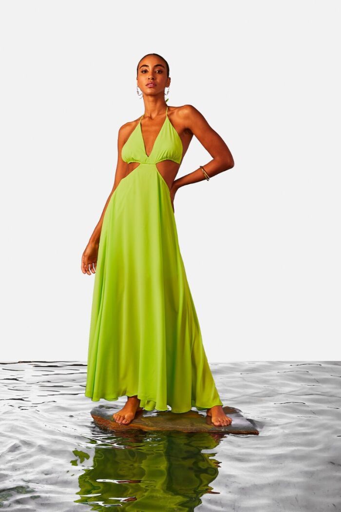 Imagem de Vestido Longo Com Recortes Lima Zen