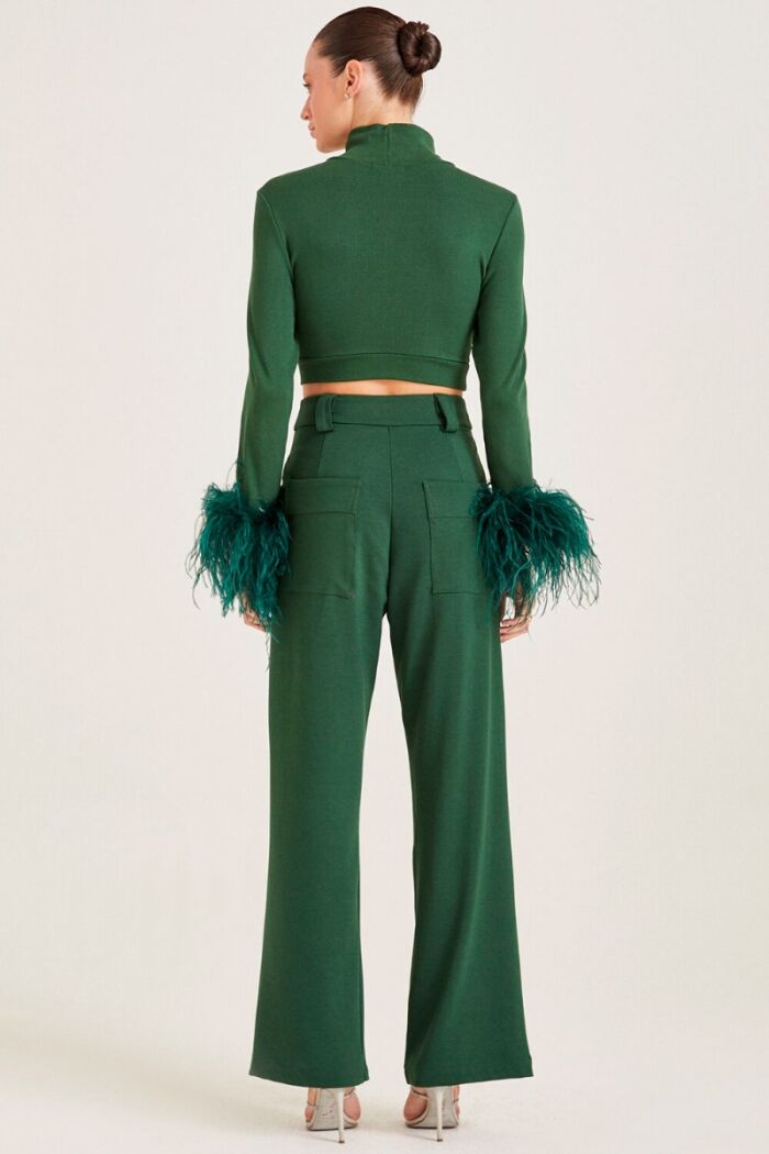 Imagem de Blusa Manga Longa Com Pluma Verde Zen