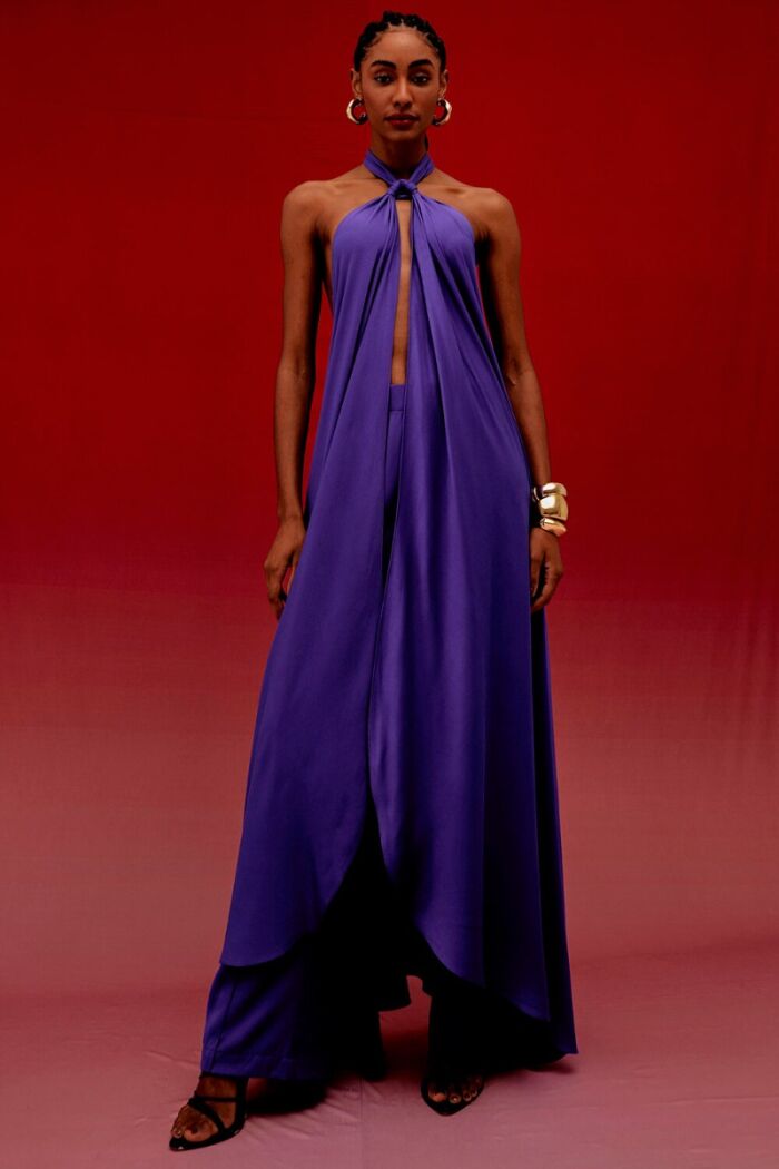 Imagem de Calça Amarração Na Cintura Roxa Zen