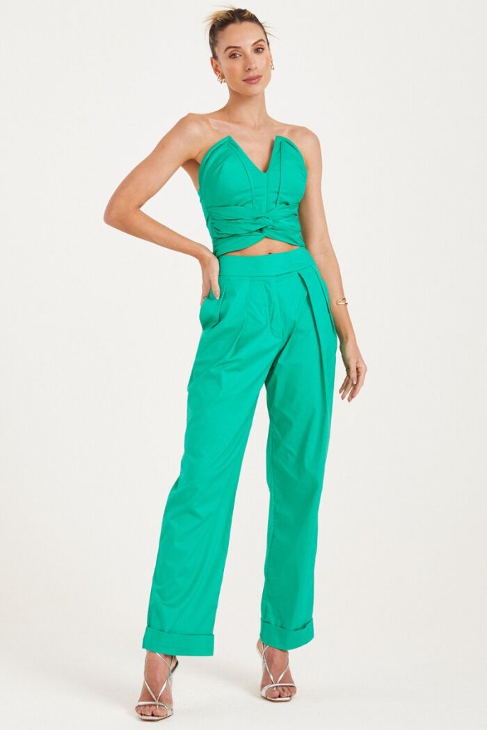 Imagem de Calça de Tricoline Verde Zen