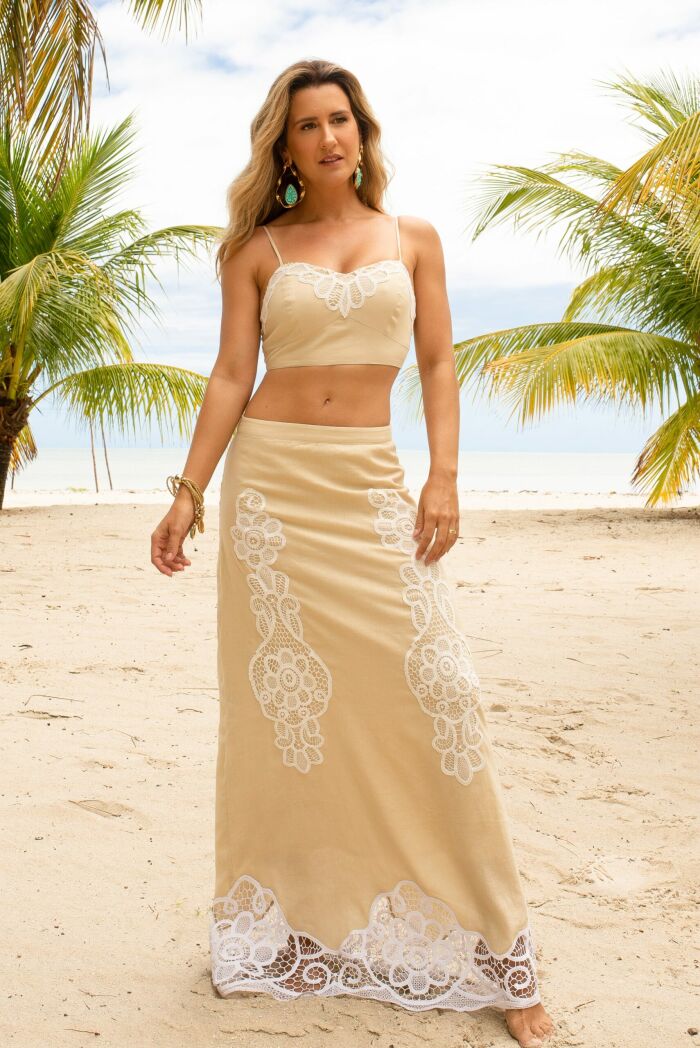 Imagem de Mariele Saia Midi Marie Mercié