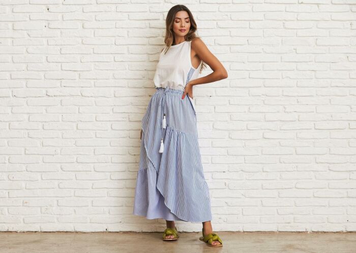 Imagem de Regata Listrada Aquarella