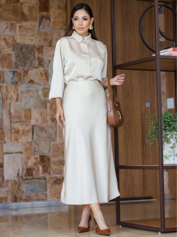 Imagem de Conjunto Crepe Acetinado Luzia Fazzolli