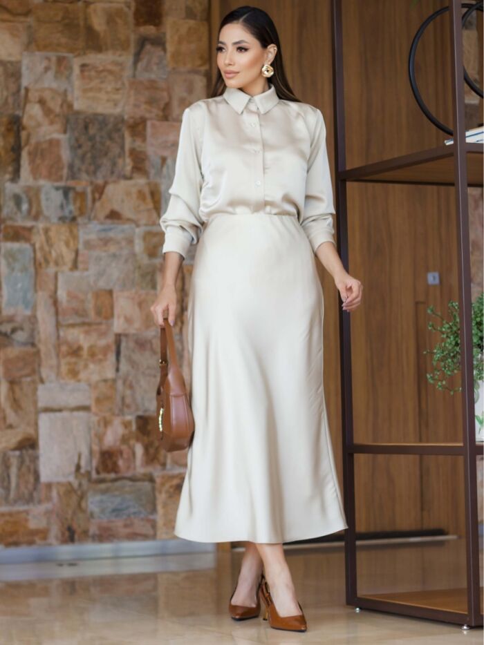 Imagem de Conjunto Crepe Acetinado Luzia Fazzolli