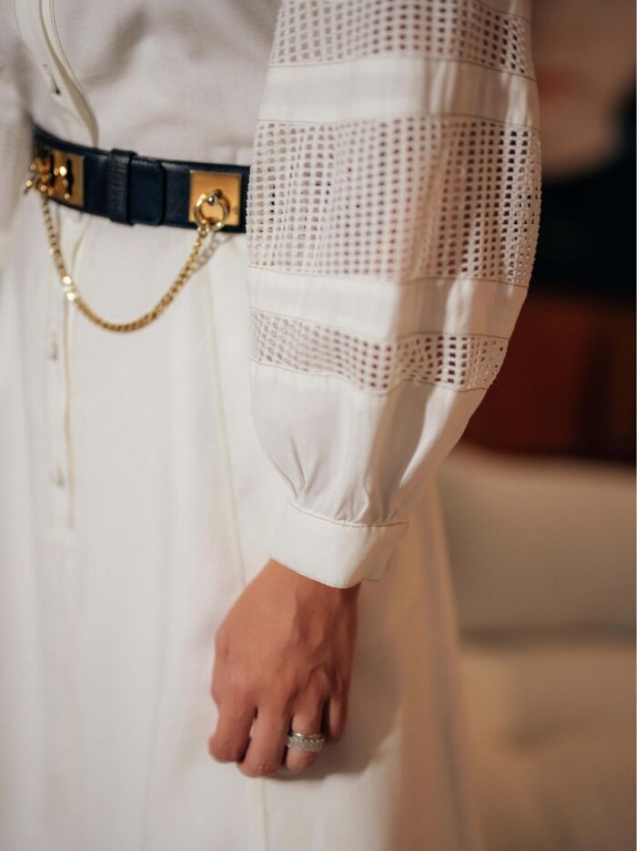 Imagem de Vestido Chemise Alfaiataria e Tela Luzia Fazzolli