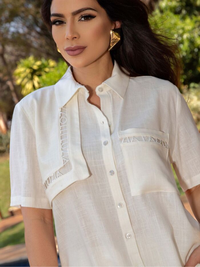 Imagem de Conjunto Linho Com Entremeio Luzia Fazzolli