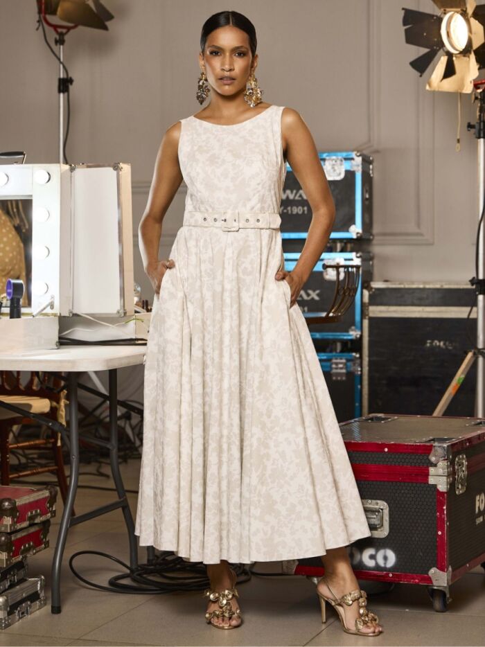 Imagem de Vestido Tricoline Com Cinto Vivado Luzia Fazzolli