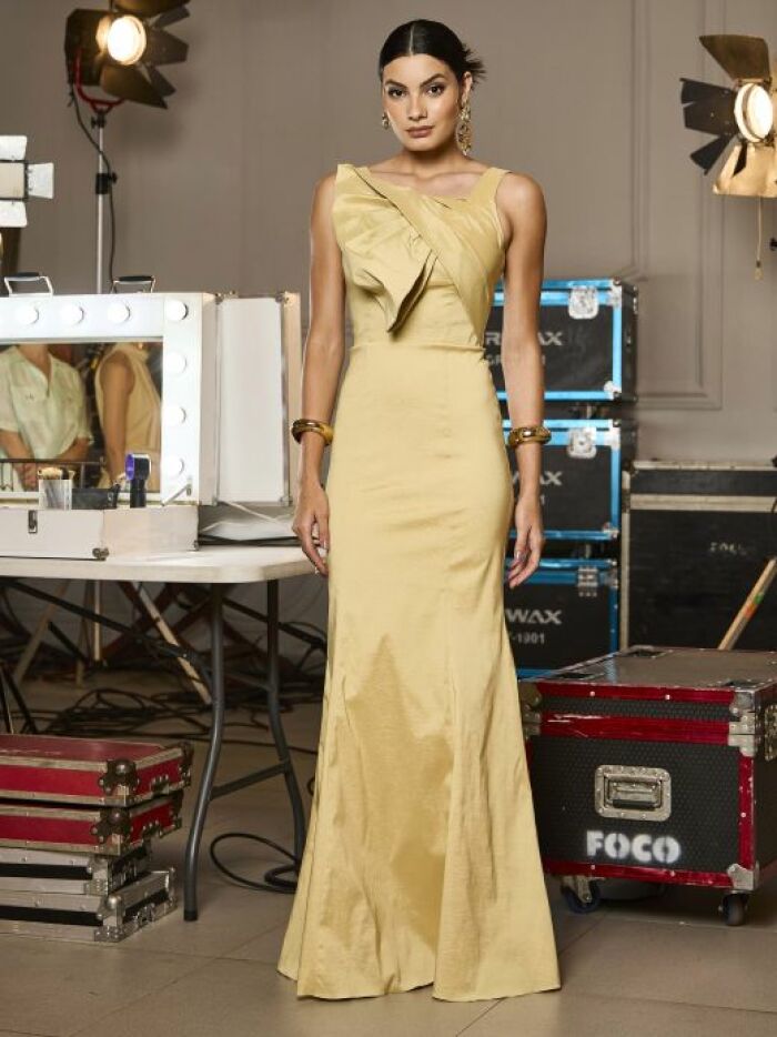 Imagem de Vestido Tafetá Laço Luzia Fazzolli