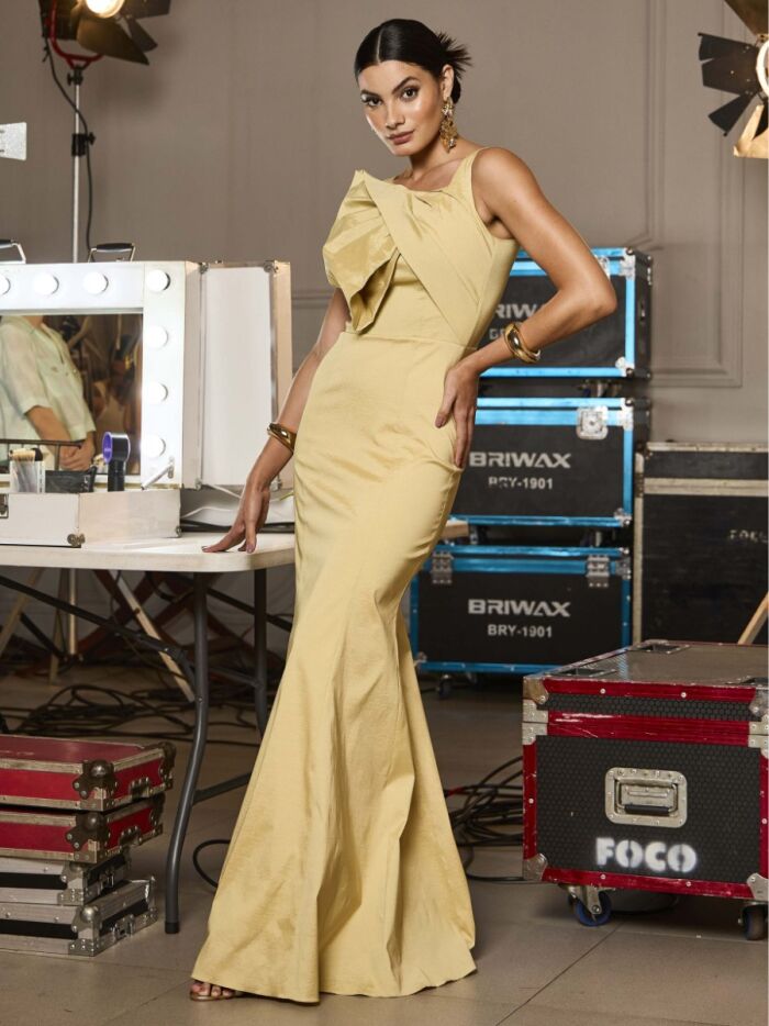 Imagem de Vestido Tafetá Laço Luzia Fazzolli