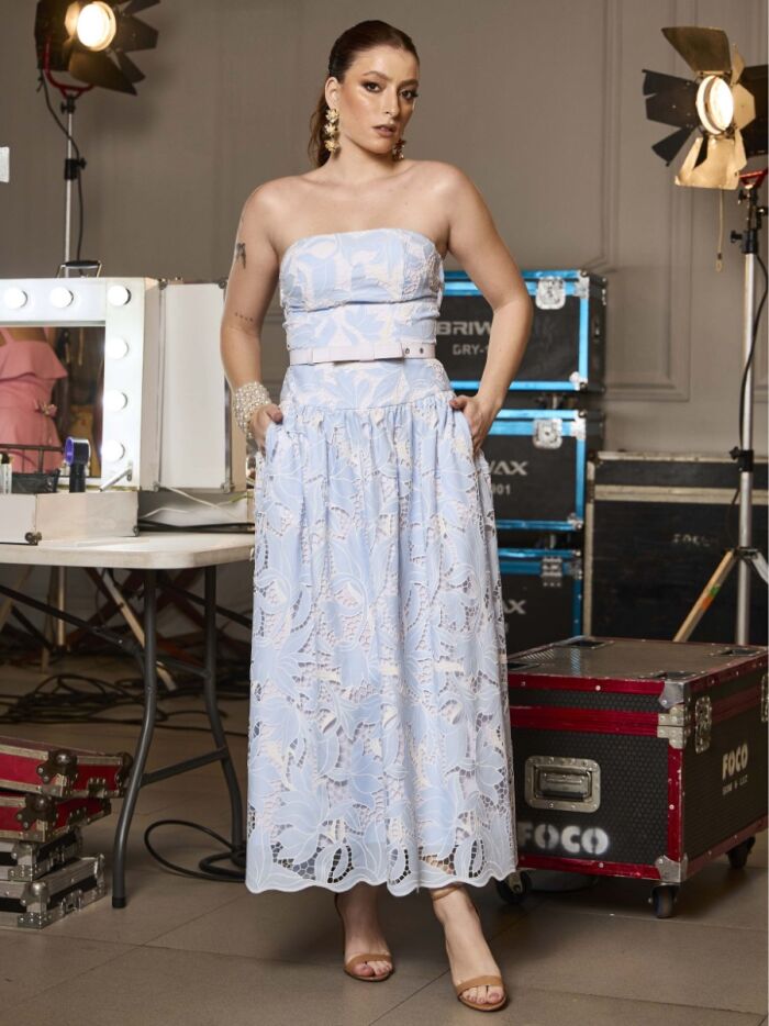 Imagem de Vestido Tomara Que Caia Laise Richelieu Luzia Fazzolli