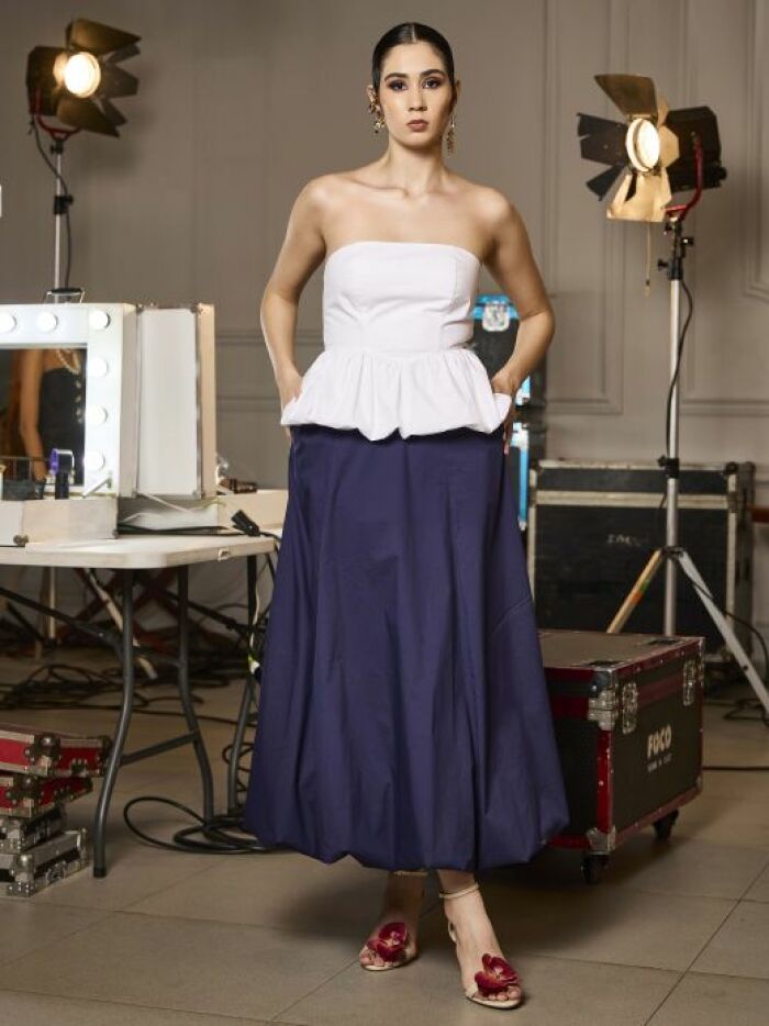 Imagem de Saia Balonê Tricoline Luzia Fazzolli