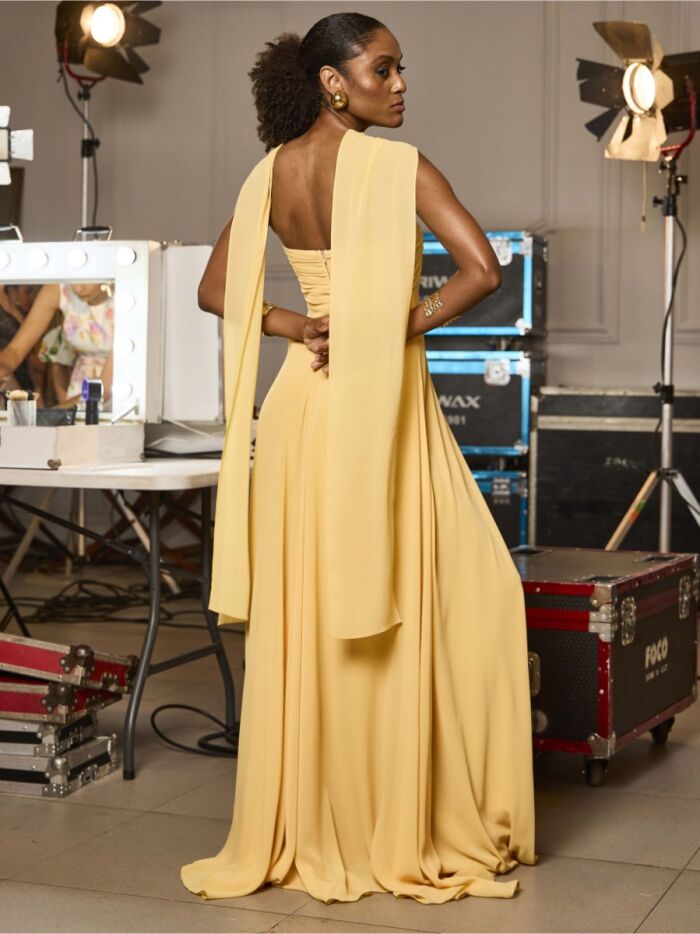 Imagem de Vestido Tomara Que Caia Chiffon Drapeado Luzia Fazzolli