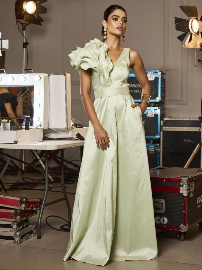 Imagem de Vestido Tafetá Longo Luzia Fazzolli