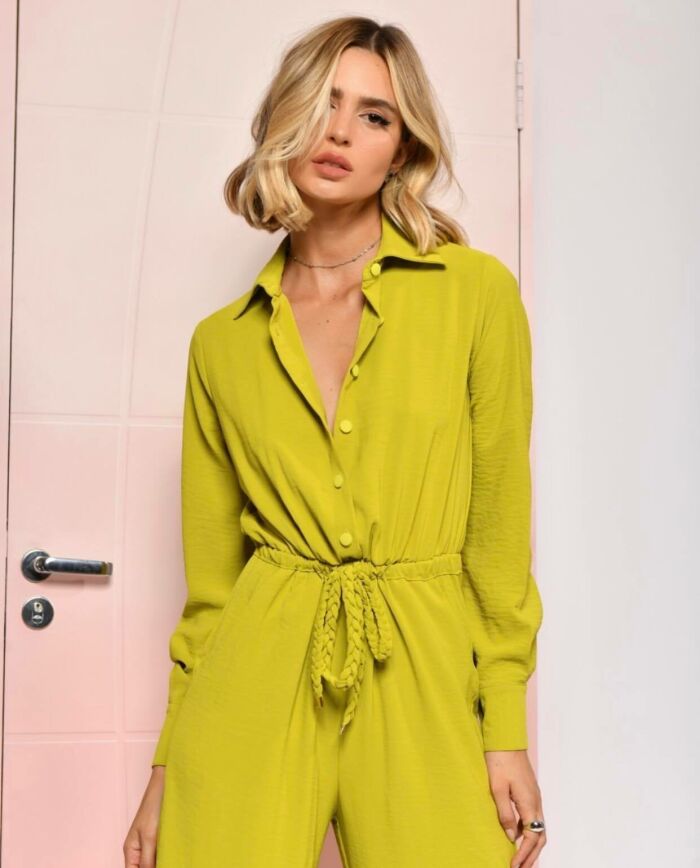 Imagem de Macacão Cinto Trançado Lou Bucca