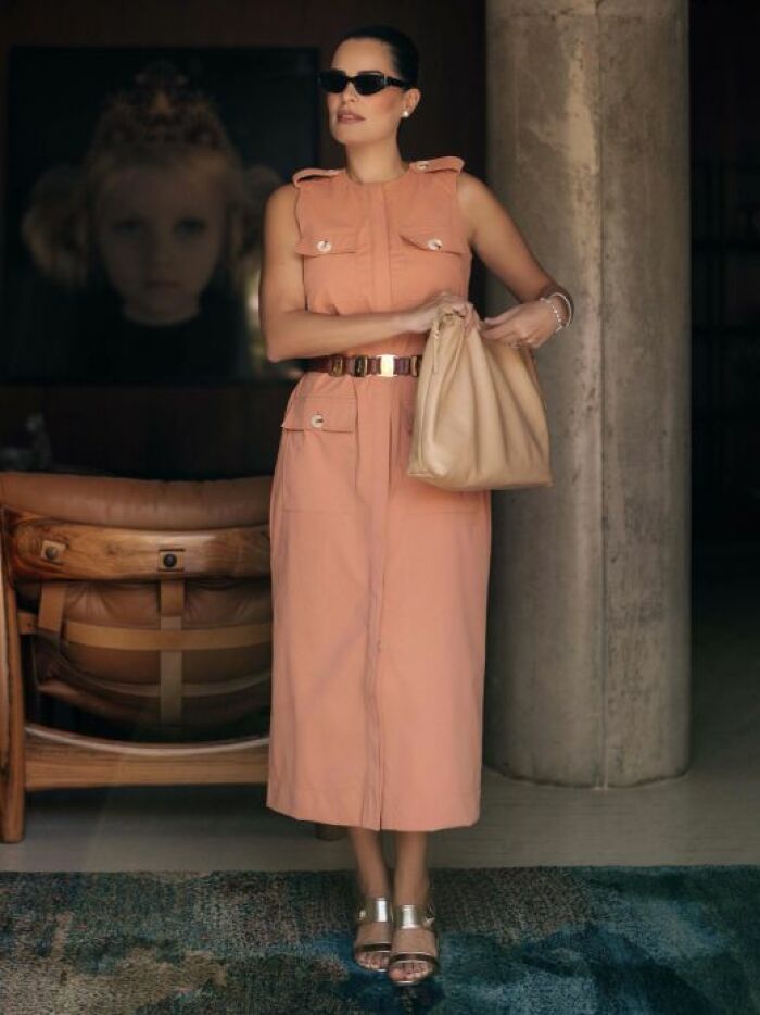 Imagem de Vestido Chemise Sarja Cargo Luzia Fazzolli