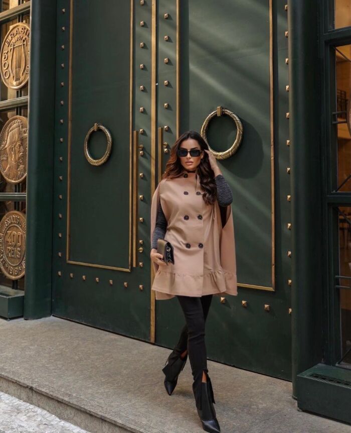 Imagem de Casaco Sarja Trench Coat Caramelo Lulu