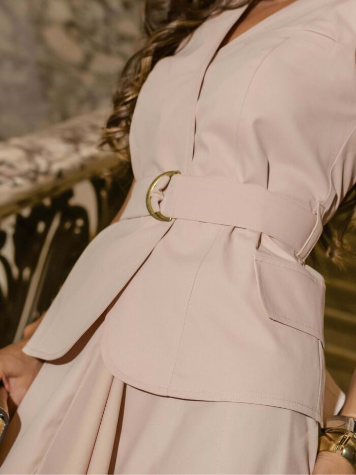 Imagem de Conjunto Sarja Com Cinto Rosê Luzia Fazzolli