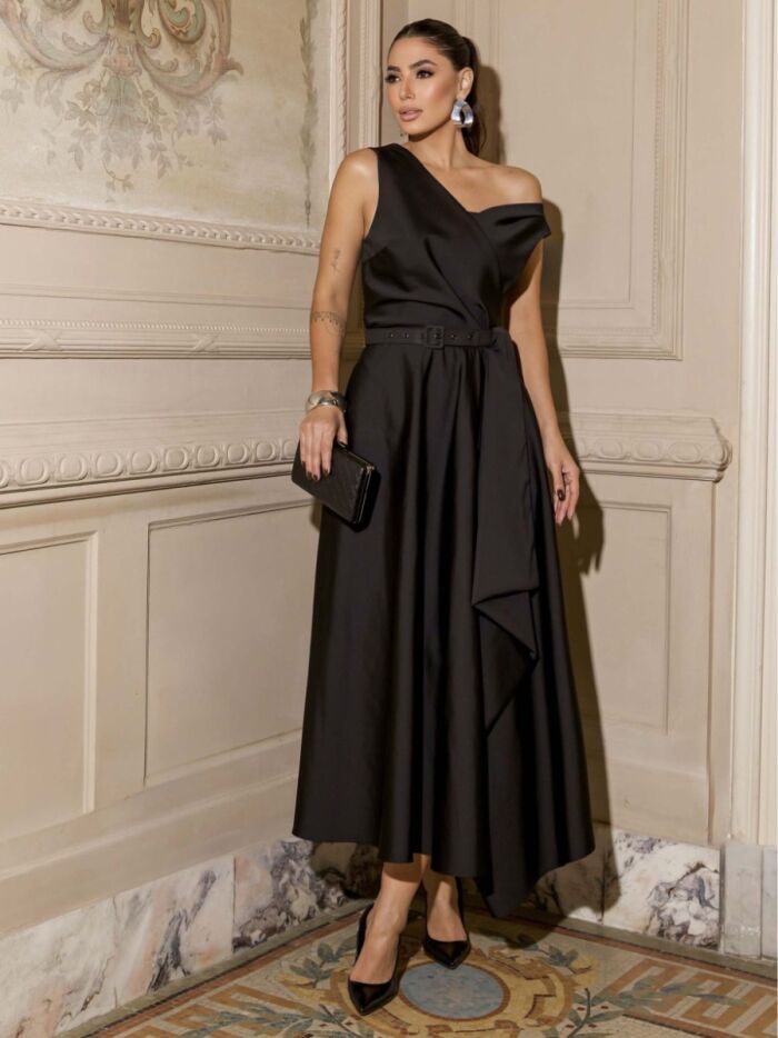 Imagem de Vestido Alfaiataria Com Cinto Luzia Fazzolli