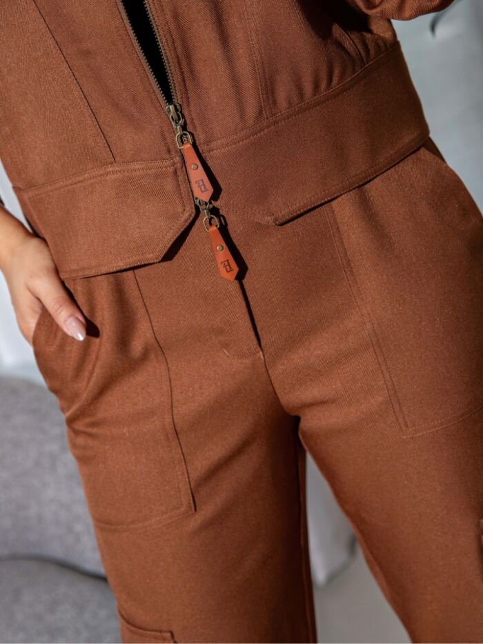 Imagem de Conjunto Alfaiataria Com Bolsos Marrom Luzia Fazzolli