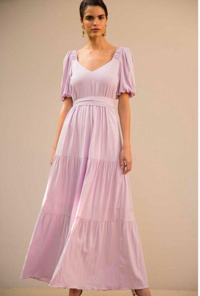 Imagem de Vestido 3 Babados Lilás Zen