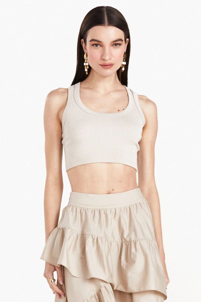 Imagem de Cropped Nadador Canelado Areia Zen