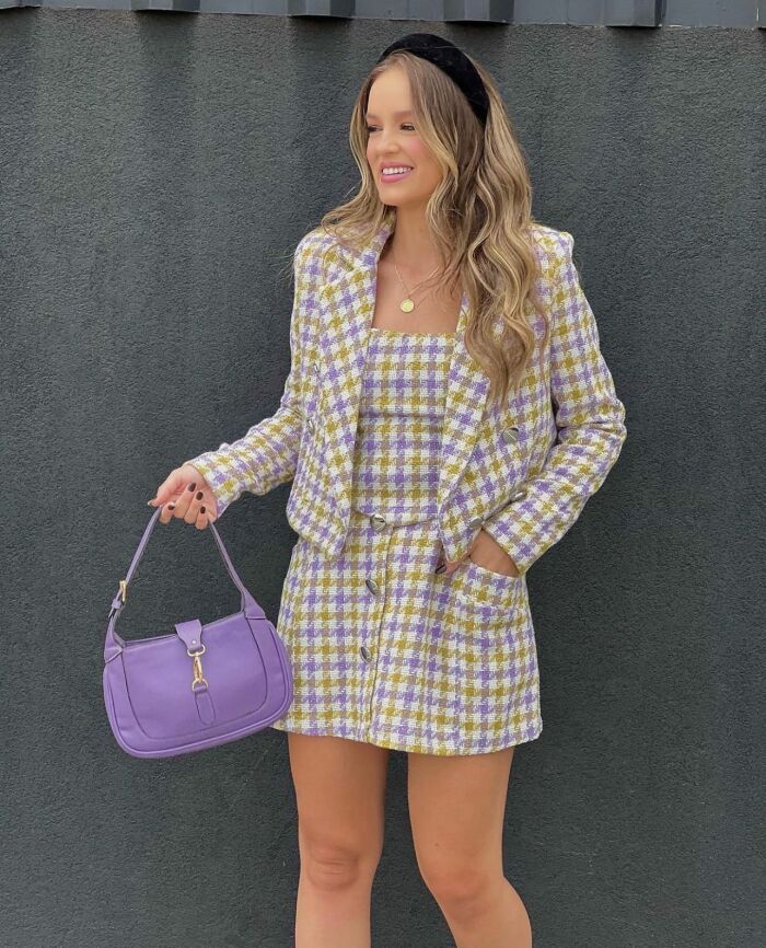 Imagem de Conjunto Tweed Lilás Morina