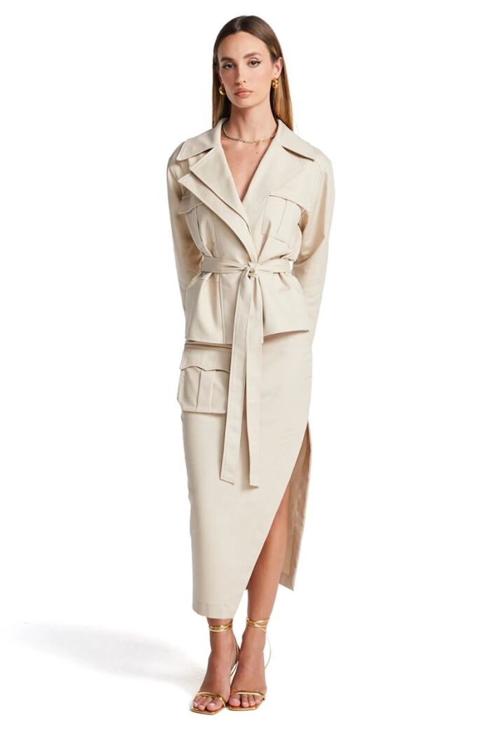 Imagem de Blazer Manga Comprida Lapela Dupla Kaki Zen