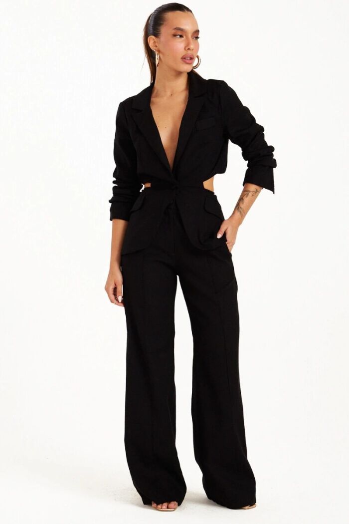 Imagem de Blazer De Linho Com Abertura Na Cintura Zen