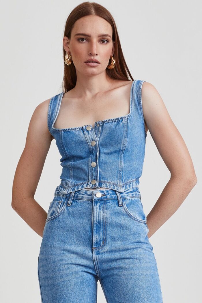 Imagem de Top Scarlet Vitorino Trama Jeans