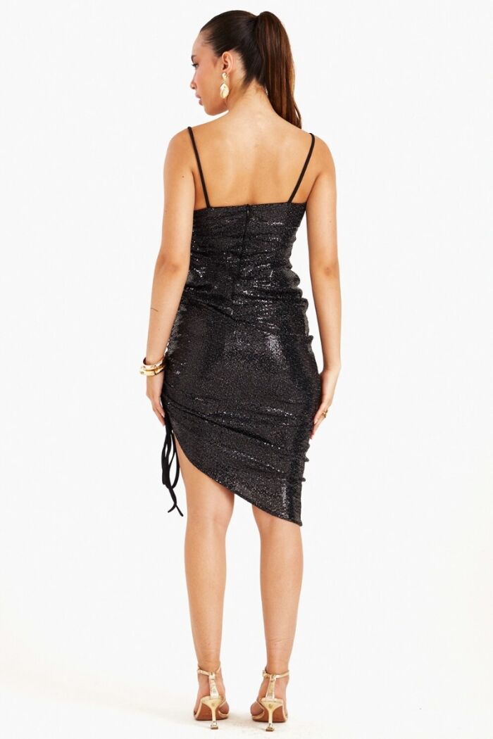 Imagem de Vestido Mídi Brilho Drapeado Lateral zen