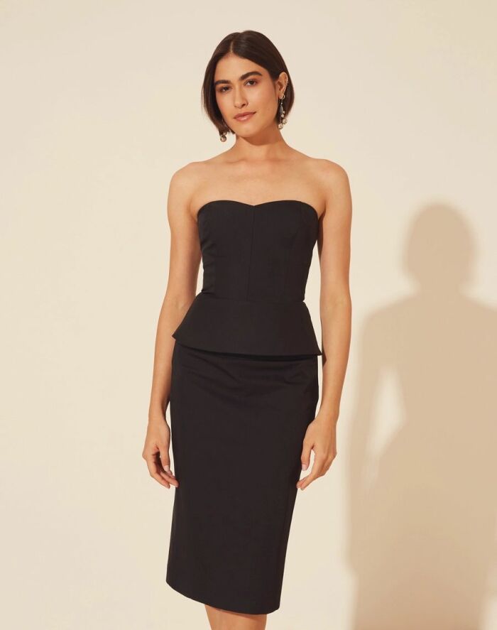 Imagem de Saia Blossom Preta Amissima