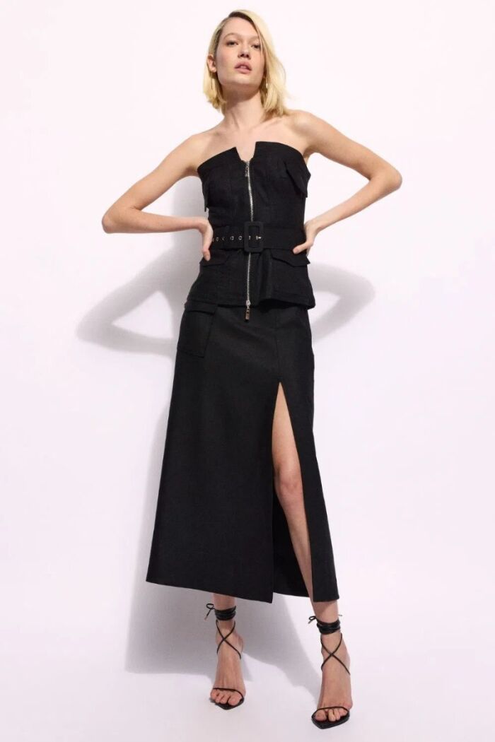 Imagem de Saia Amália Preta Le Blog