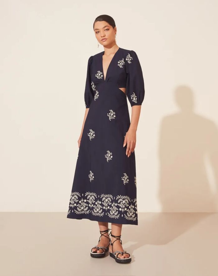 Imagem de Vestido Mídi Eleonor Azul Amissima